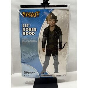 Spirit Halloween Lil' Robin Hood Costume‎ Complete Toddler 3T – 4T Cute!!!